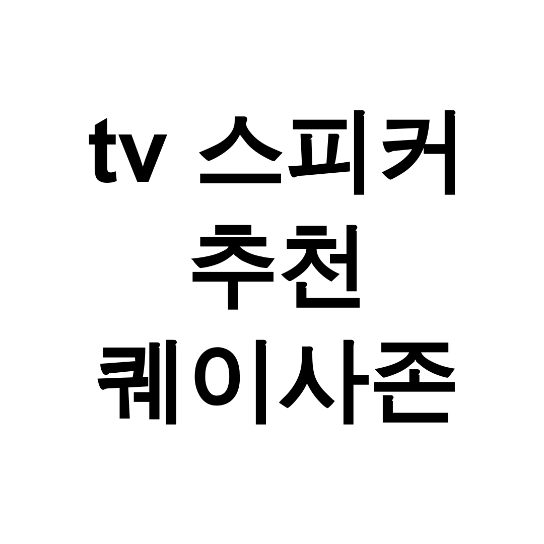 tv 스피커 추천 퀘이사존