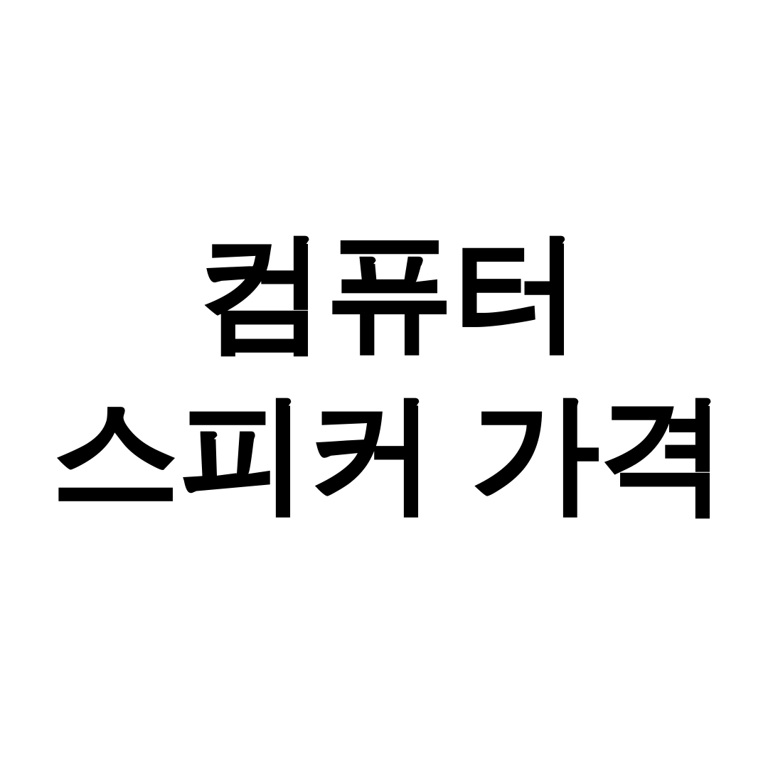 컴퓨터 스피커 가격